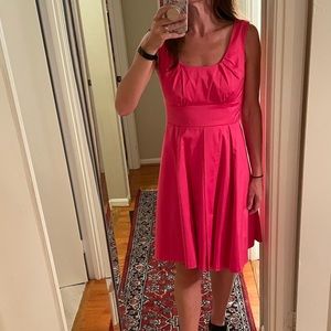 Bright pink Calvin Klein dress